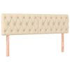 vidaXL Cama box spring con colch&oacute;n tela color crema 140x190 cm