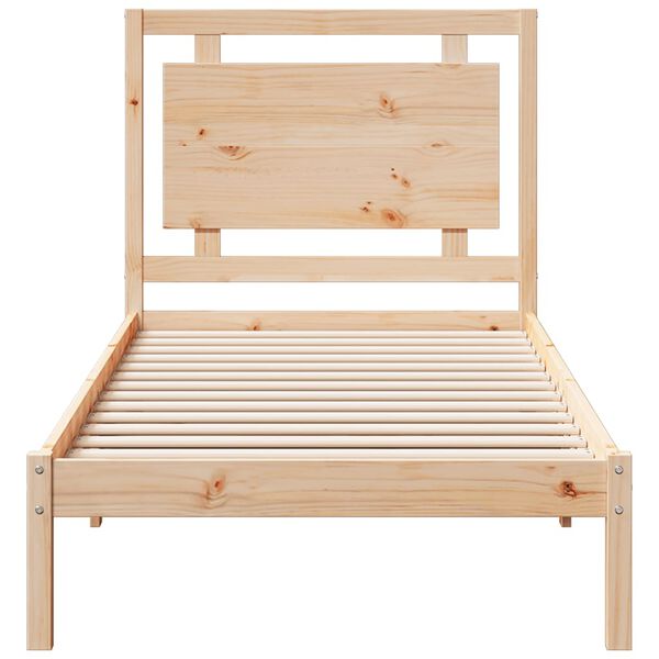 vidaXL Cama extralarga sin colchón madera maciza 100x210 cm