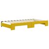 vidaXL Sof&aacute; cama nido con colch&oacute;n terciopelo amarillo 100x200 cm