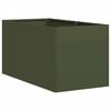 vidaXL Jardinera de acero laminado en fr&iacute;o verde oliva 40x80x40 cm