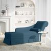 vidaXL Chaise longue respaldo reposabrazos derecho terciopelo azul