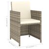 vidaXL Set comedor de jard&iacute;n 6 piezas y cojines rat&aacute;n sint&eacute;tico beige