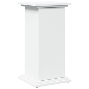 vidaXL Pedestal expositor con almacenaje madera blanco 31x30x60 cm