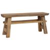 vidaXL Banco Natural 100 x 29 x 43,5 cm Madera de teca maciza