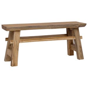 vidaXL Banco Natural 100 x 29 x 43,5 cm Madera de teca maciza