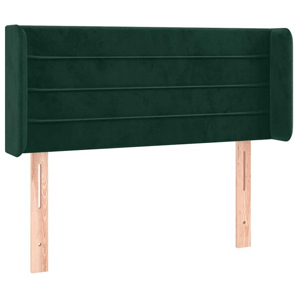 vidaXL Cabecero con LED de terciopelo verde oscuro 93x16x78/88 cm
