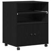 vidaXL Soporte para Impresora Roble Negro 60 x 48 x 74 cm