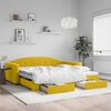 vidaXL Sof&aacute; cama nido con cajones terciopelo amarillo 100x200 cm