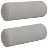 vidaXL Cojines Bolster 2 pcs Gris Claro &Oslash; 25 x 70 cm