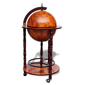 vidaXL Mueble bar de bola del mundo madera de eucalipto