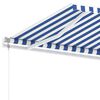 vidaXL Toldo de pie autom&aacute;tico azul y blanco 300x250 cm