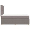 vidaXL Cama box spring con colch&oacute;n tela gris taupe 90x200 cm