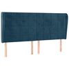 vidaXL Cabecero con orejas de terciopelo azul oscuro 203x23x118/128 cm