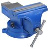 vidaXL Tornillo de banco hierro fundido azul 125 mm
