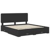 vidaXL Estructura de cama Negro 200 x 200 cm Madera de ingenier&iacute;a