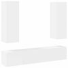 vidaXL Muebles de sal&oacute;n 4 piezas madera de ingenier&iacute;a blanco