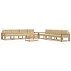 vidaXL Conjunto de sof&aacute;s de exterior 9 uds. y Beige Poli&eacute;ster