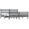 vidaXL Estructura de cama sin colchón madera de pino gris 200x200 cm