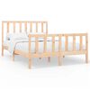 vidaXL Estructura de cama sin colch&oacute;n madera de pino maciza 120x200 cm