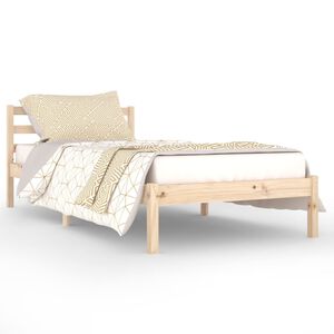 vidaXL Estructura de cama sin colchón madera maciza de pino 90x200 cm