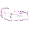 vidaXL Estructura cama otomana colchón tela gris claro 140x200cm