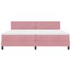 vidaXL Cama tipo Box Spring con colch&oacute;n Rosa 200 x 200 cm Terciopelo