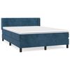 vidaXL Cama box spring con colch&oacute;n terciopelo azul oscuro 140x200 cm