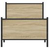 vidaXL Estructura de cama sin colchón metal roble Sonoma 75x190 cm