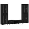 vidaXL Conjunto de mueble de TV FLORIN 3 uds. Negro