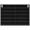 vidaXL Vitrina de madera de ingeniería negra 80x8,5x58 cm