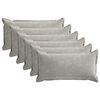 vidaXL Funda de almohada 6 uds. HOUTEN Gris Claro 40 x 80 cm
