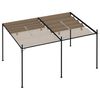 vidaXL Cenador con techo retráctil gris taupe 400x300x233 cm