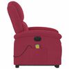 vidaXL Sill&oacute;n de masaje reclinable elevable terciopelo rojo tinto