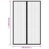 vidaXL Mosquiteras para puerta bloque magnético 2 uds negro 220x130 cm