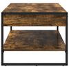 vidaXL Mesa de Caf&eacute; Roble Humo 80 x 50 x 40 cm Madera contrachapada