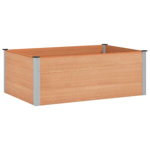 vidaXL Arriate elevado Marr&oacute;n 150 x 100 x 54 cm WPC y Aluminio