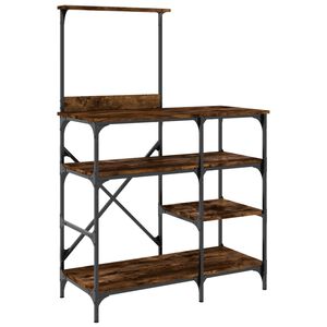 vidaXL Estanter&iacute;a de cocina madera ingenier&iacute;a metal roble 90x40x132 cm