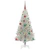 vidaXL &Aacute;rbol de Navidad con 150 LED con soporte Plateado 150 cm PET