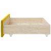 vidaXL Cajones de cama 2 uds madera ingeniería y terciopelo amarillo