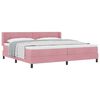 vidaXL Cama tipo Box Spring con cabecera Rosa 200 x 200 cm Terciopelo