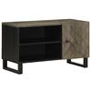 vidaXL Mueble de TV madera maciza de mango negro 80x33x46 cm