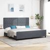 vidaXL Cama tipo Box Spring Gris oscuro 200 x 200 cm Terciopelo
