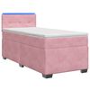 vidaXL Cama con Base Tapizada, Colch&oacute;n y Luz LED Rosa 80 x 200 cm