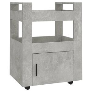 vidaXL Carrito de cocina madera contrachapada gris hormig&oacute;n 60x45x80cm