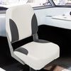vidaXL Asiento plegable para barco 1 juego con respaldo bajo correa fijaci&oacute;n