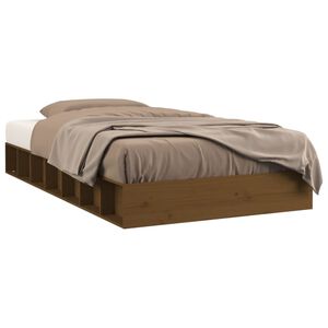 vidaXL Estructura cama individual madera maciza marrón miel 75x190 cm