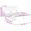 vidaXL Cama con almacenamiento con cabecera Roble Sonoma 140 x 190 cm