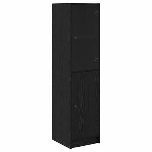 vidaXL Alacena Roble Negro 35 x 37 x 142 cm Madera contrachapada