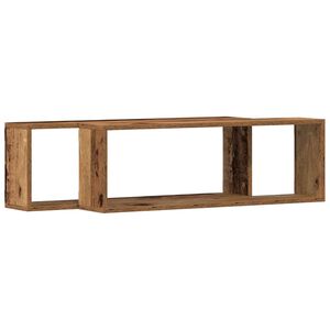 vidaXL Estanter&iacute;as de pared 2 pcs Madera vieja 80 x 15 x 26 cm