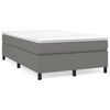 vidaXL Cama box spring con colch&oacute;n tela gris oscuro 120x190 cm
